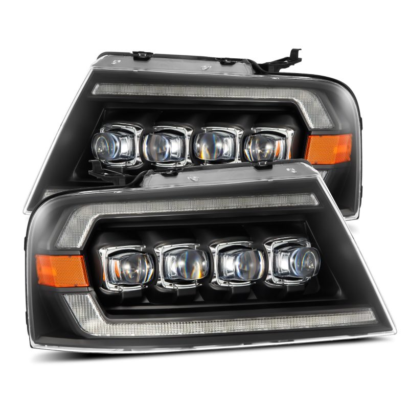 AlphaRex 04-08 Ford F-150 (No 2004 Heritage) NOVA-Series LED Proj HL Alpha-Blk avec Actv Lgt / Seq. Signer