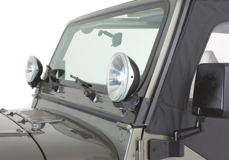 Support de charnière de pare-brise pour Jeep CJ5 Rampage 1976-1983 - Noir