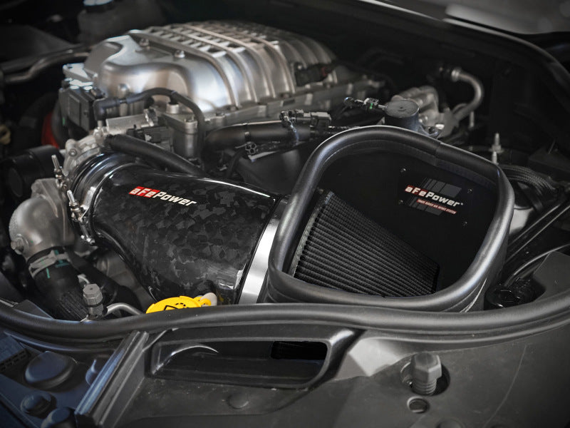 Système d'admission d'air froid en fibre de carbone aFe 2021 Dodge Durango SRT Hellcat Track Series avec filtre Pro 5R