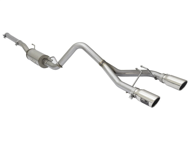 Échappement aFe Rebel Series CB 2,5 pouces à double sortie centrale SS avec embout poli 07-15 Jeep Wrangler 3,6 L/3,8 L V6