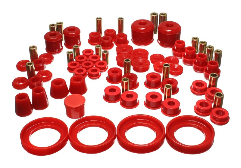 Ensemble de bagues principales Hyper-Flex rouges pour Honda Prelude 97-01 (Type SH uniquement) Energy Suspension
