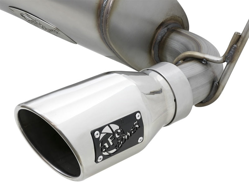 Échappement arrière aFe Rebel Series 2,5 pouces 409 SS avec embouts polis 07+ Jeep Wrangler (JK) V6 3,6 L/3,8 L