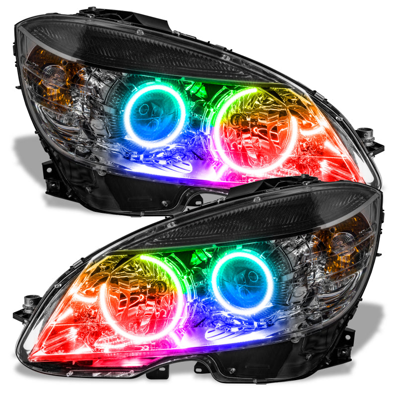 Oracle 08-11 Mercedes Benz C-Class Pre-Assembled Headlights Chrome - w/ Simple Cntrl