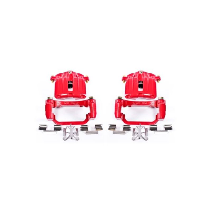 Étriers arrière rouges Power Stop 04-05 Cadillac DeVille avec supports - Paire