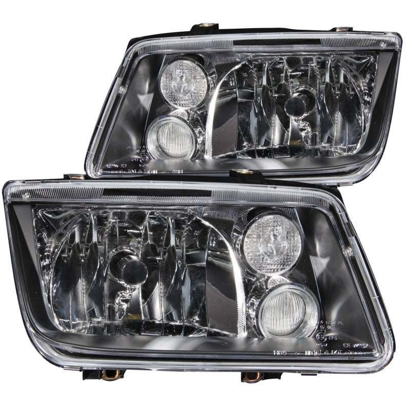 Phares avant en cristal ANZO 1999-2005 Volkswagen Jetta Noir sans ampoules