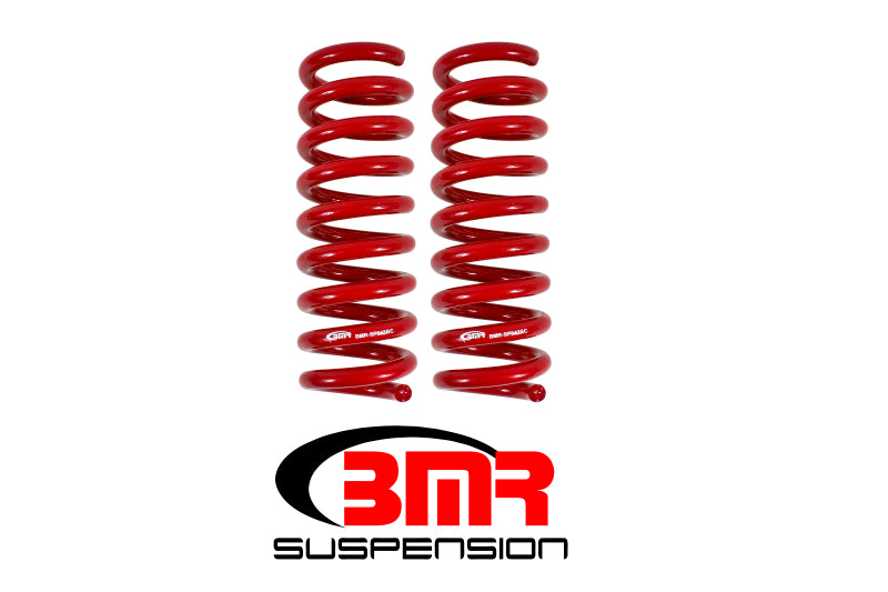 BMR 16-17 6th Gen Camaro V8 Rear Performance Version Lowering Springs - Red BMR Suspension