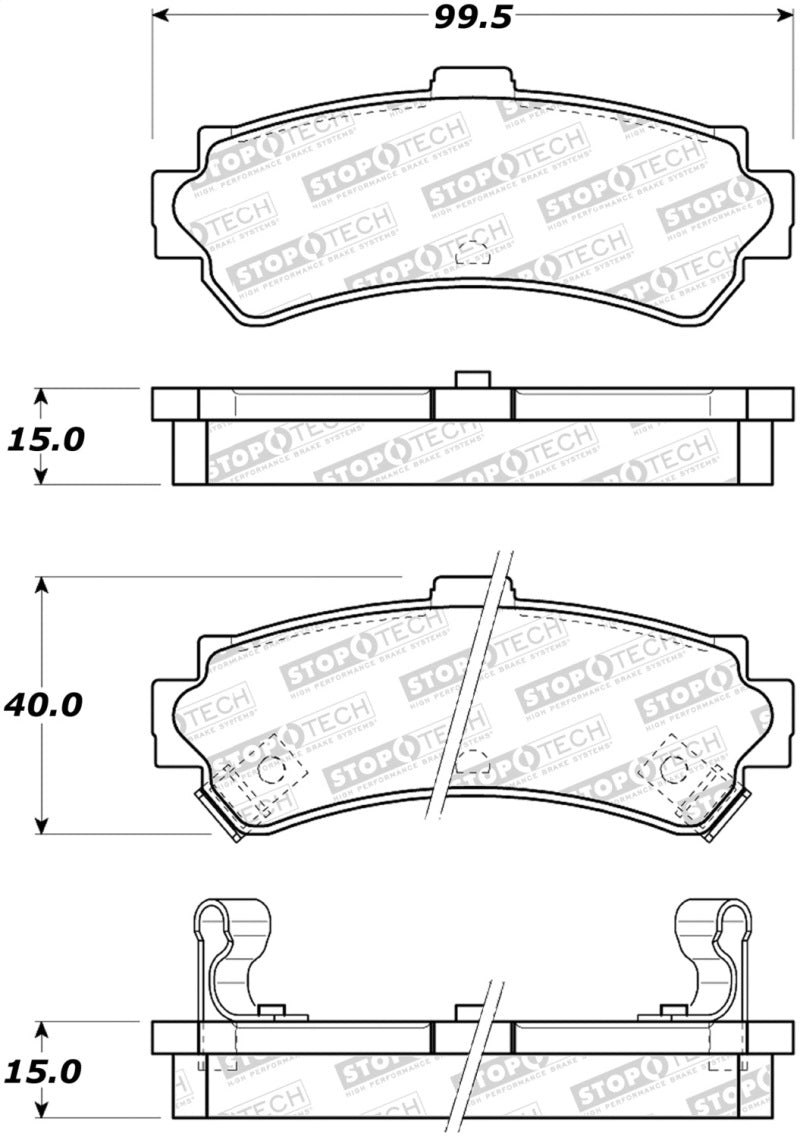 Plaquettes de frein StopTech Street