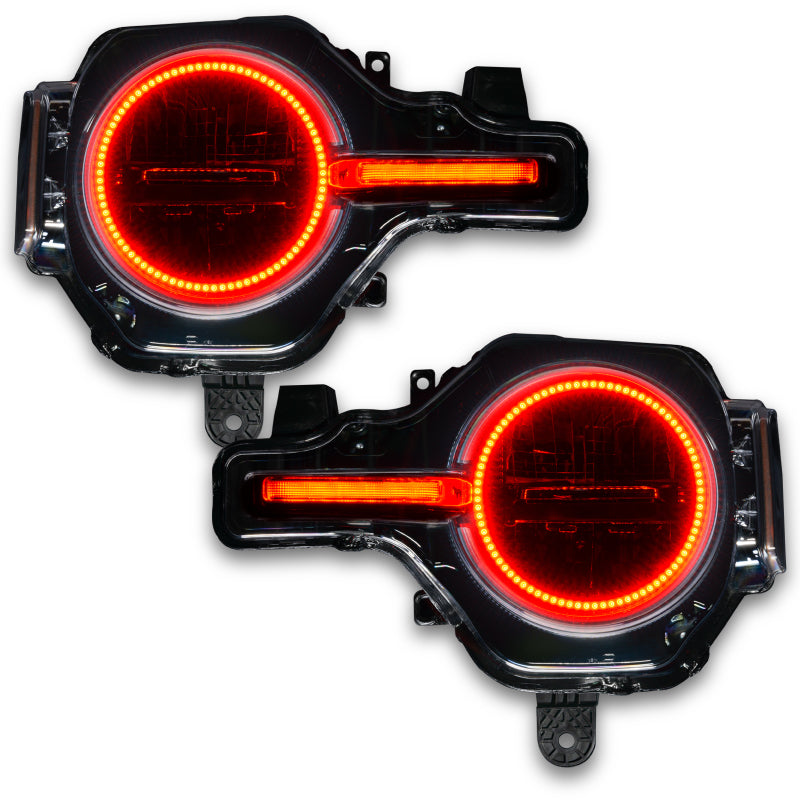Oracle 21-22 Ford Bronco Headlight Halo Kit w/DRL Bar - Base Headlights -w/2.0 Cntrl
