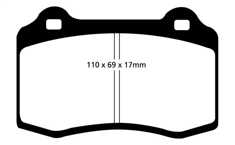 Plaquettes de frein avant EBC 92-00 Dodge Viper 8.0 Bluestuff