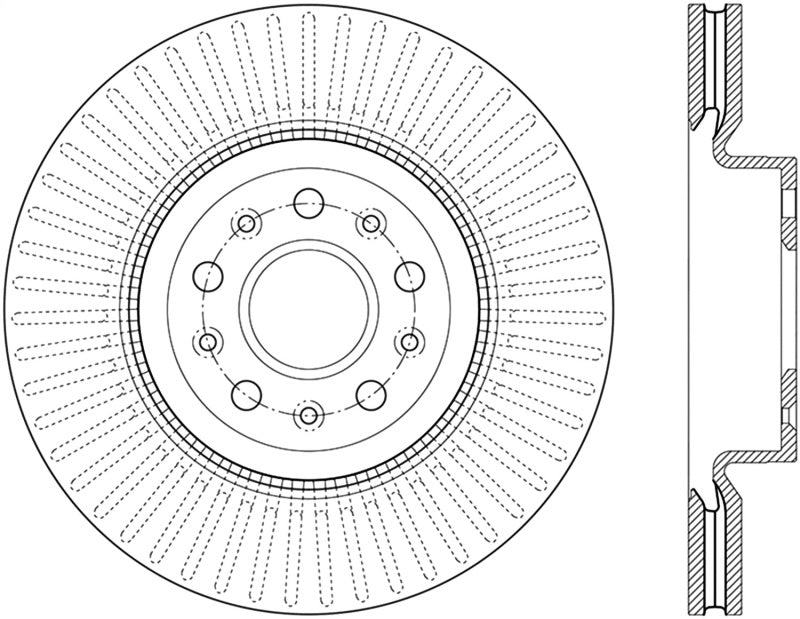 Disque de frein avant Cryo-Stop Premium StopTech 14-18 Cadillac CTS