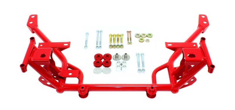 BMR 05-14 S197 Mustang K-Member w/ STD. Motor Mounts and STD. Rack Mounts - Red BMR Suspension