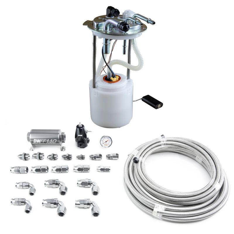 Kit de plomberie en PTFE et module de pompe de retour DW400 de DeatschWerks 05-19 Yukon/Tahoe/Suburban