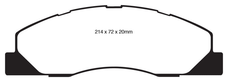 Plaquettes de frein avant EBC Greenstuff pour Dodge Ram 2500 Pick-up 5.7 2WD/4WD 09-11