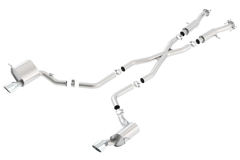 Échappement Catback à double sortie ronde roulée Borla 2015 Jeep Grand Cherokee SRT8 ATAK