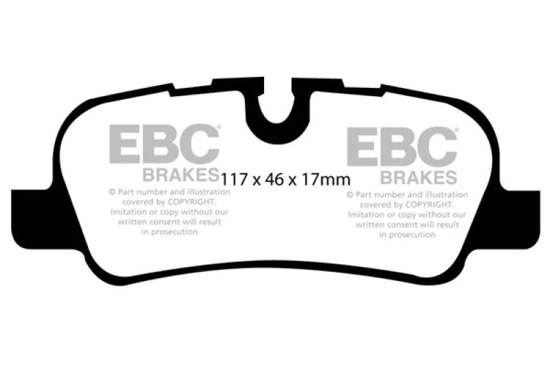 Plaquettes de frein arrière EBC 05-10 Land Rover LR3 4.4 Greenstuff