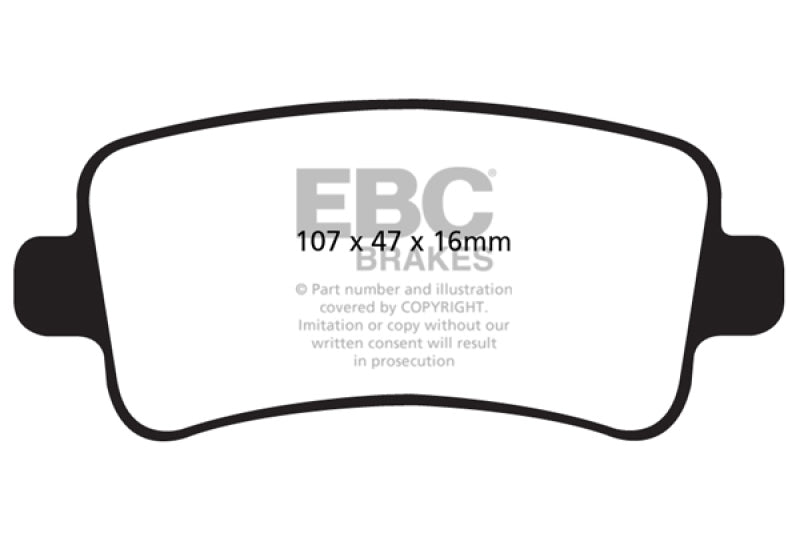 Plaquettes de frein arrière EBC 10+ Buick Allure (Canada) 3.0 Yellowstuff