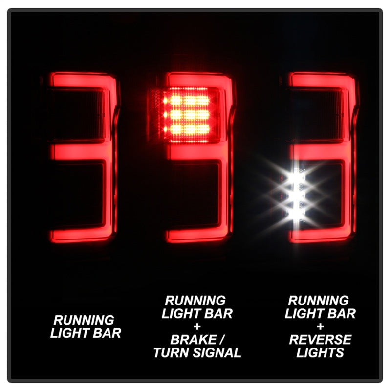 Barre lumineuse LED Spyder 15-18 pour Ford F-150 (avec angle mort) - Noir (ALT-YD-FF15015BS-LBLED-BK)