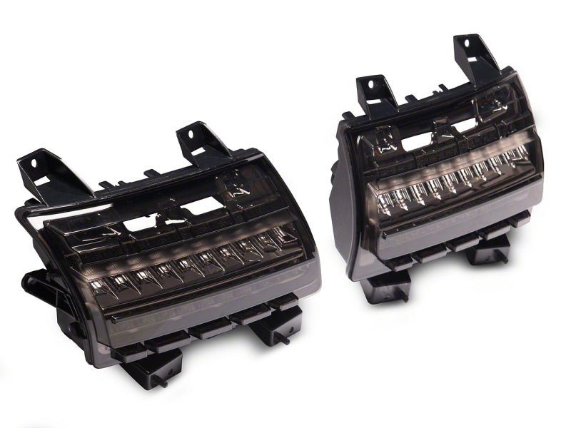 Feux de position latéraux à LED halogènes Raxiom 18-23 Jeep Wrangler Factory Axial Series - Fumés