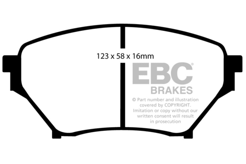 Plaquettes de frein avant Greenstuff EBC 01-03 Mazda Miata MX5 1.8 (suspension sportive)