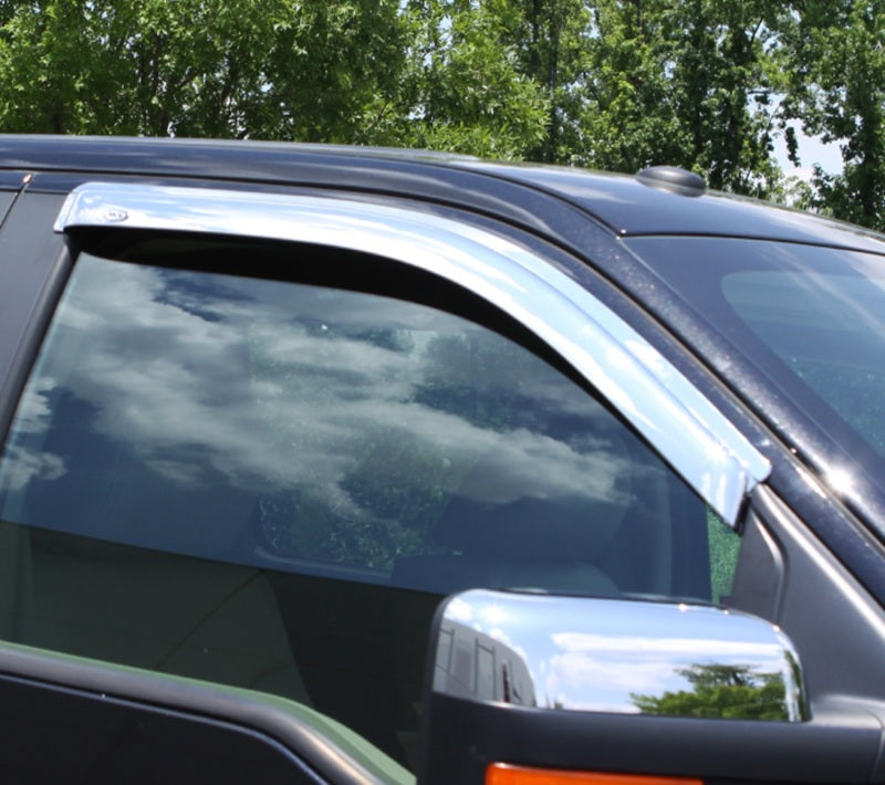 Pare-soleil de fenêtre avant à montage extérieur AVS 17-18 pour cabine standard Nissan Titan, 2 pièces - Chrome