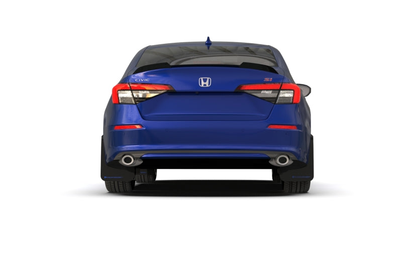 Garde-boue rouge UR Rally Armor 2022 Honda Civic (y compris Si/Sport/Touring) avec logo blanc