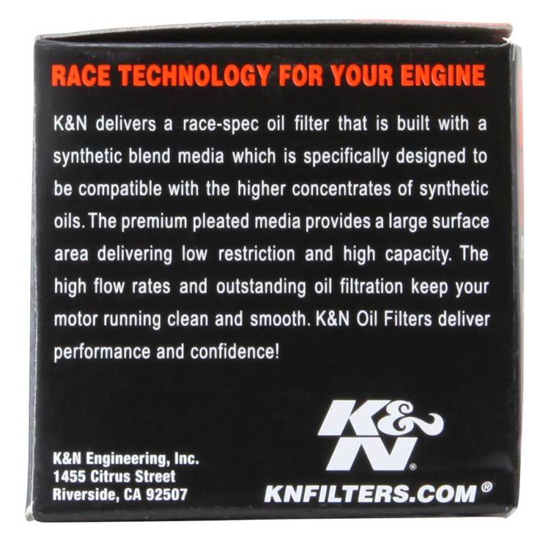 Filtre à huile K&N Aprilia / MZ / BMW / MUZ 2,219 po de diamètre extérieur x 2,063 po de hauteur