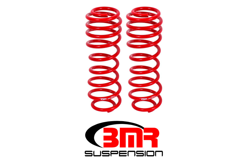 BMR 05-14 S197 Mustang GT/GT500 Rear Performance/Drag Lowering Springs - Red BMR Suspension