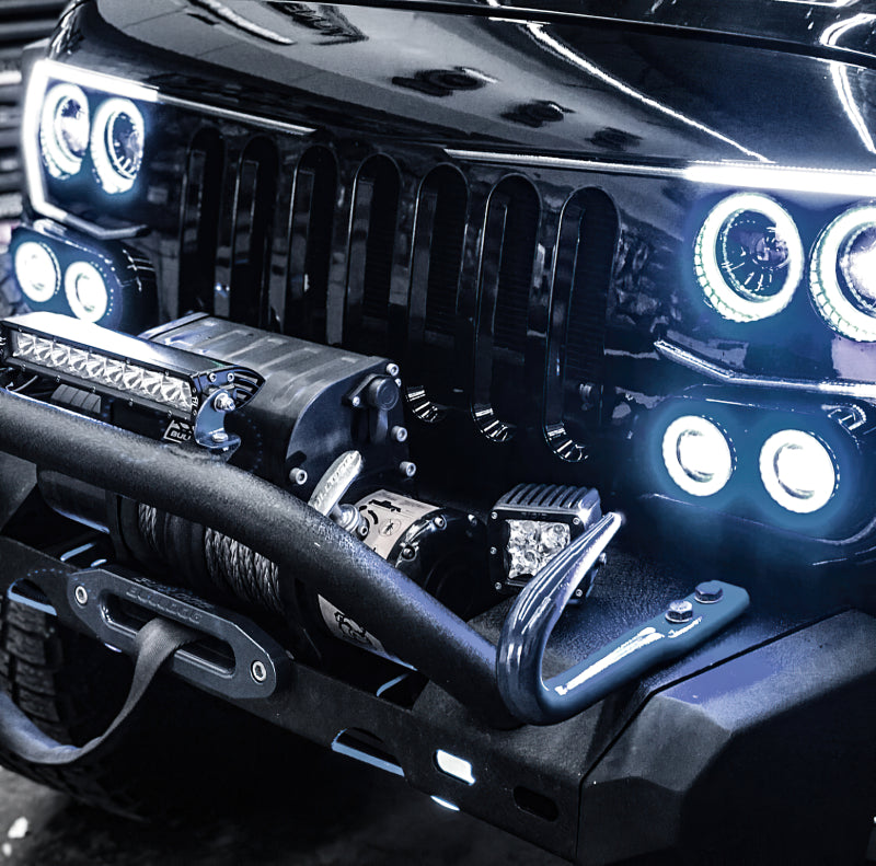 Kit de halo de calandre Oracle Vector Jeep Wrangler JK - ColorSHIFT avec contrôleur simple VOIR LA GARANTIE