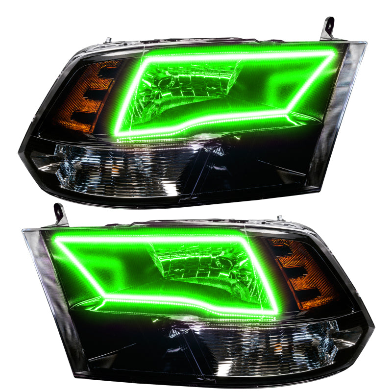 Oracle 09-17 RAM 1500 TRX Quad Pre-Assembled Headlights Blk Housing - w/ 2.0 Cntrl