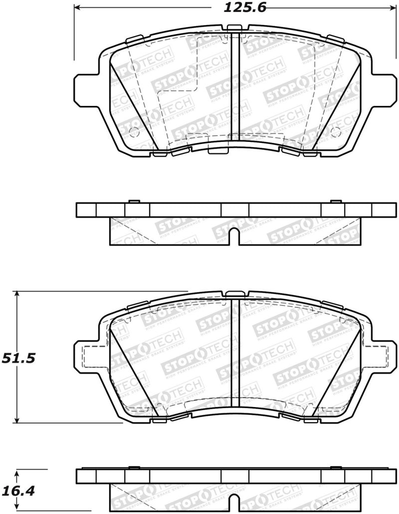 Plaquettes de frein StopTech Street - Avant