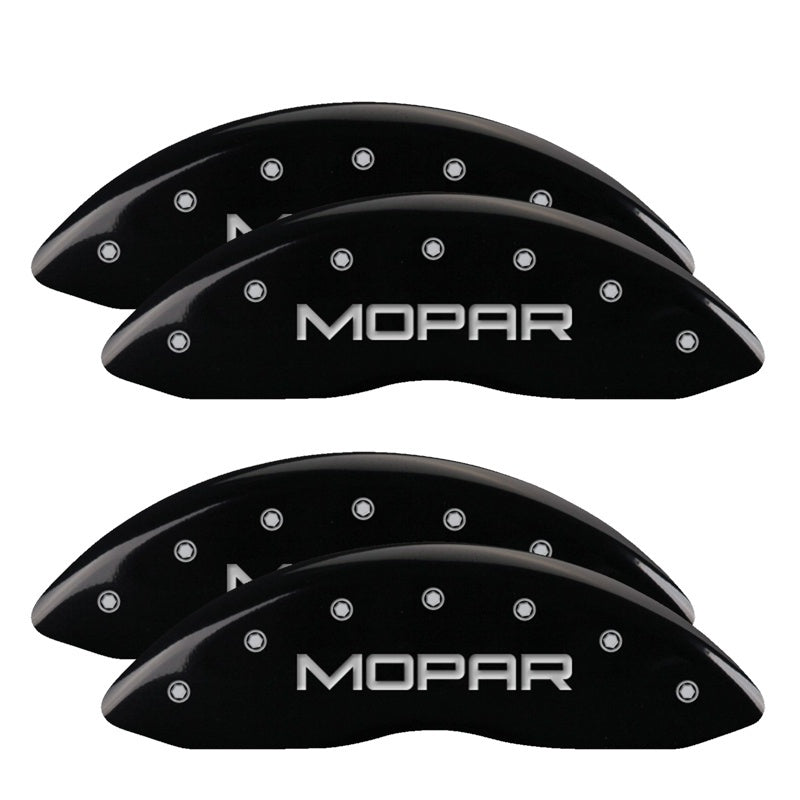 Couvre-étriers MGP 4 gravés avant et arrière MOPAR finition noire argent ch