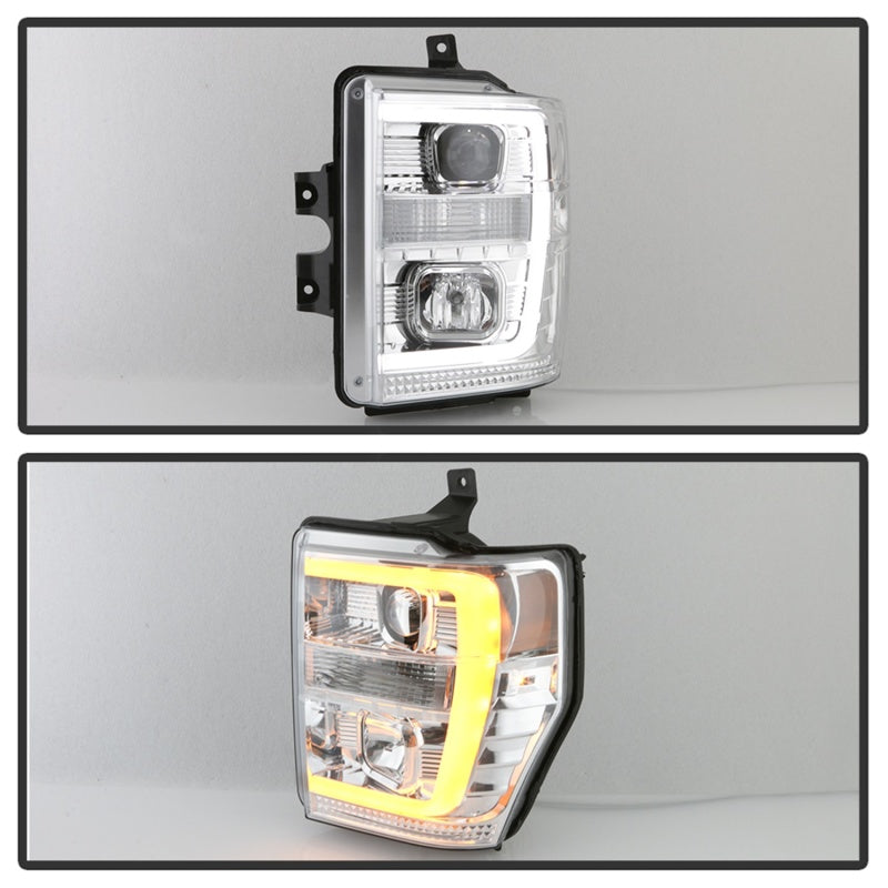 Phare Spyder 08-10 Ford F-250 Ver 2 Proj - Interrupteur de barre lumineuse arrière - Chrome - PRO-YD-FS08V2-SBLB-C