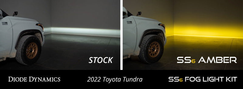 Kit de support de phare antibrouillard à LED SS6 pour Toyota Tundra 2022 de Diode Dynamics (paire)