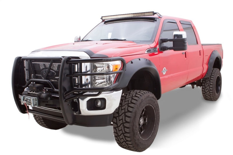 Élargisseurs de style découpé Bushwacker 11-16 Ford F-250 Super Duty 4 pièces - Noir