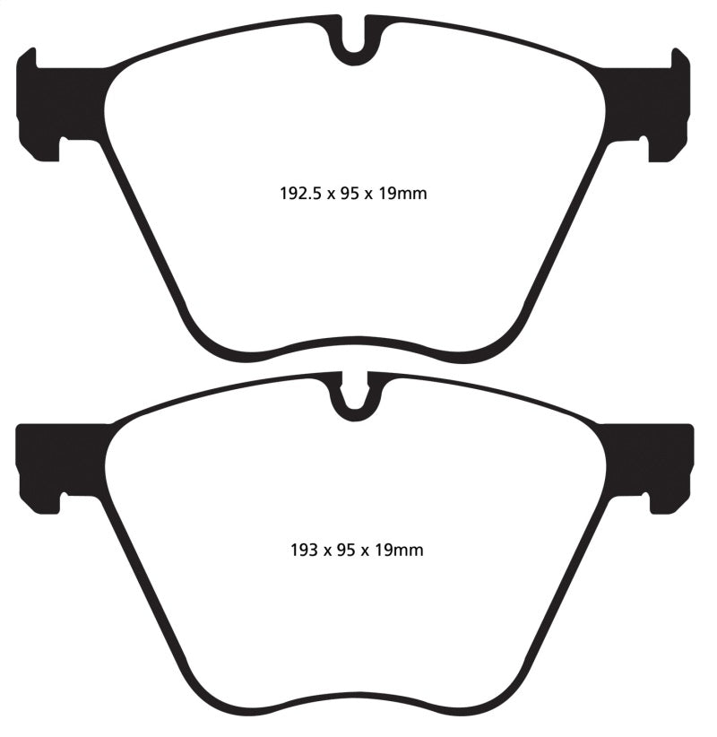 Plaquettes de frein avant EBC 10+ Greenstuff pour BMW 760 6.0 Twin Turbo (F01)