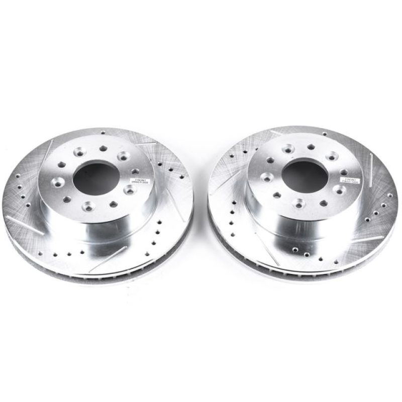 Disques de frein avant percés et fendus Power Stop 63-82 Chevrolet Corvette Evolution - Paire