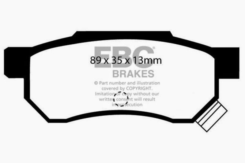 Plaquettes de frein arrière Redstuff EBC 92-94 Acura Integra 1.7 Vtec