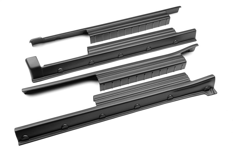 Panneau de bas de caisse Bushwacker 07-21 Toyota Tundra CrewMax Trail Armor 4 pièces - Tex. Noir