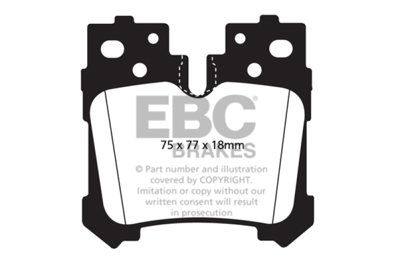Plaquettes de frein arrière Redstuff EBC 07+ Lexus LS460 4.6