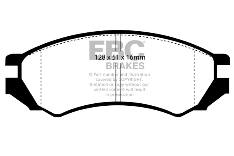 Plaquettes de frein avant EBC 91-93 Nissan NX 2.0 (ABS) Yellowstuff