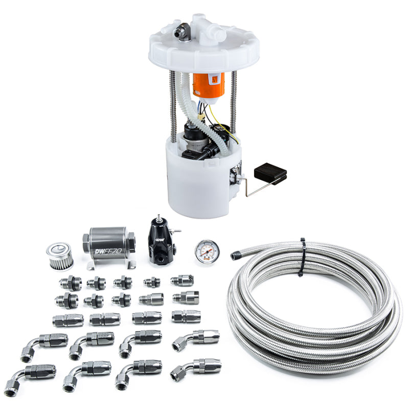 DeatschWerks 06-11 Honda Civic Si K20 DW400 Module de pompe et kit de retour avec conduites de carburant CPE