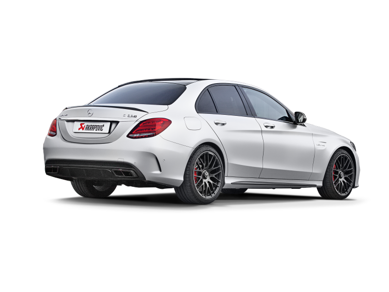 Arrière de catalyseur Akrapovic 15-17 AMG C63 Estate Evolution Line (titane) avec embouts en carbone (tuyau de liaison requis)