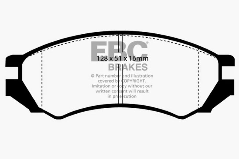 Plaquettes de frein avant EBC 91-93 Nissan NX 2.0 (ABS) Yellowstuff