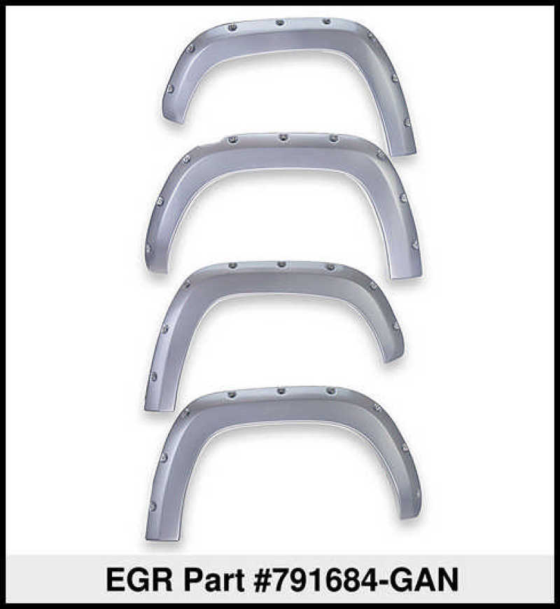 Élargisseurs d'ailes boulonnés EGR 15+ GMC Sierra HD - Ensemble - FF Switchblade Silver