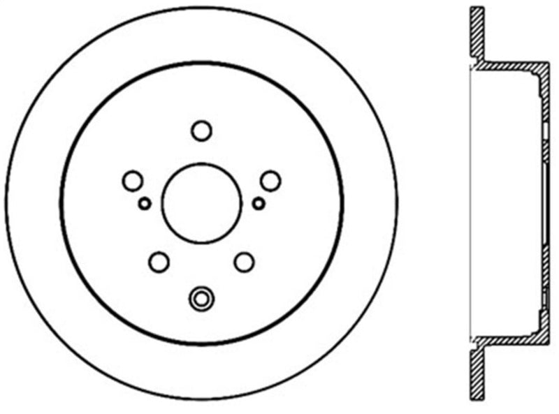 Disque de frein arrière percé côté conducteur StopTech 14-16 Toyota Highlander Sport