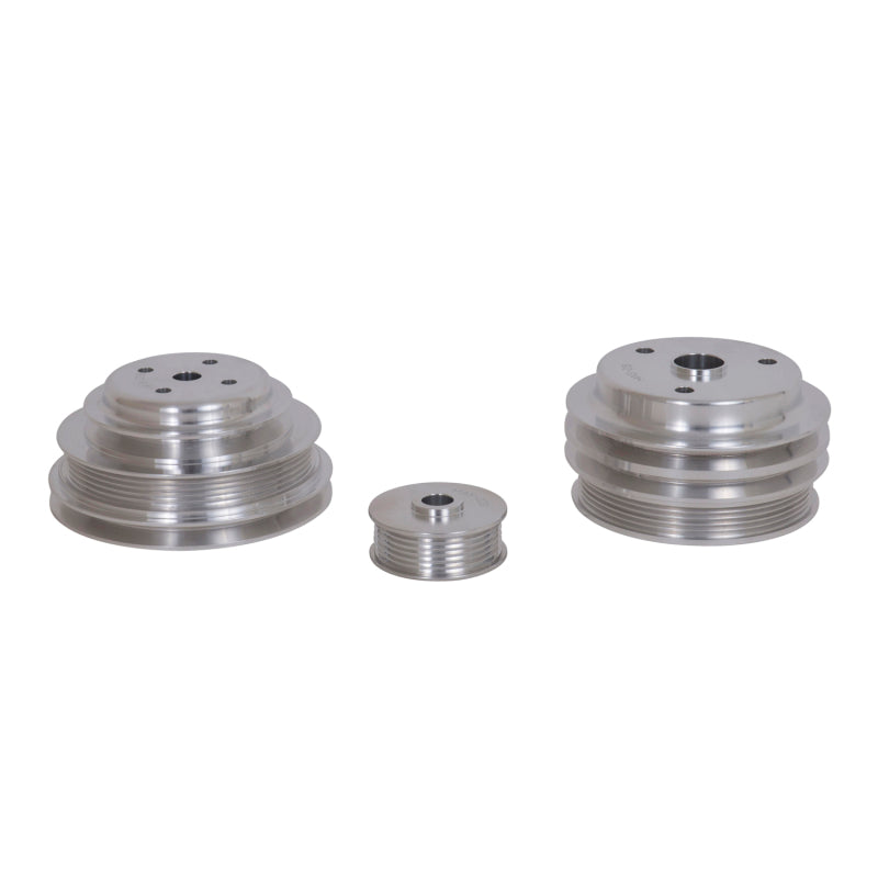 Kit de poulie de transmission inférieure BBK 85-97 GM Truck 305 350 - Aluminium CNC léger (3 pièces)