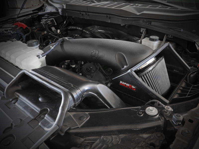 Système d'admission d'air froid à induction rapide aFe avec filtre Pro DRY S 2021+ Ford F-150 V8-5.0L