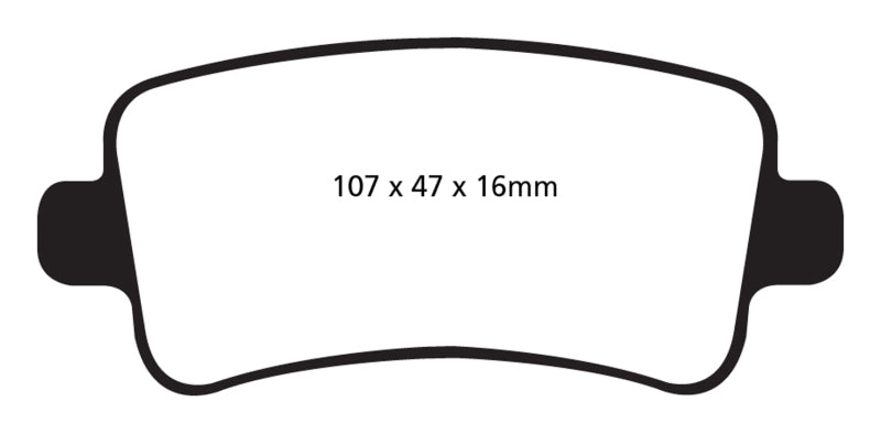 Plaquettes de frein arrière EBC 10+ Buick Allure (Canada) 3.0 Yellowstuff