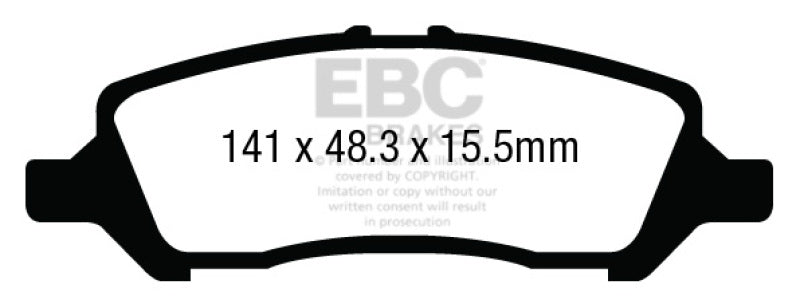 Plaquettes de frein arrière EBC 12+ Dodge Dart 1.4 Turbo Yellowstuff