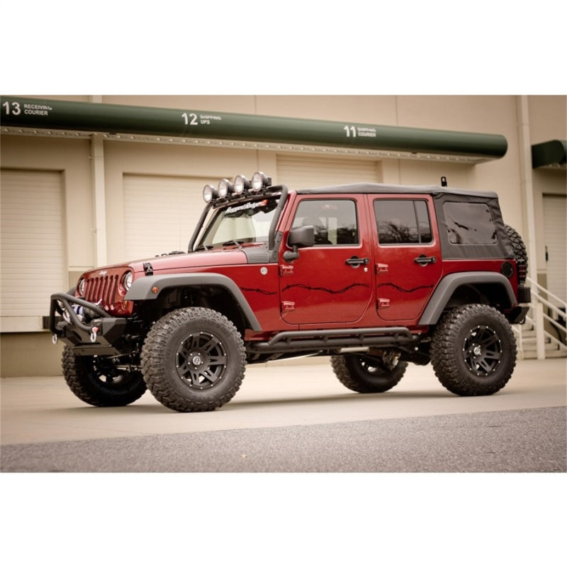 Paire d'autocollants latéraux Rugged Ridge pour fil barbelé 07-18 Jeep Wrangler